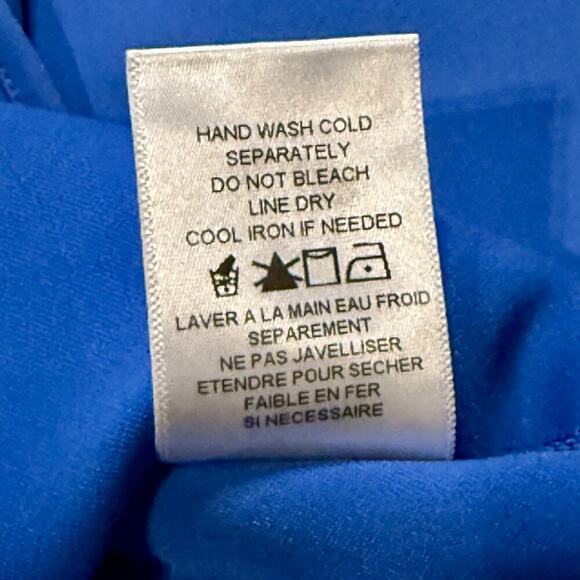 Pleione Womens Off the Shoulder Flutter Sleeve Mini Shift Dress Blue Large - Picture 10 of 10